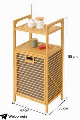 Mien Bambu Çamaşır Sepeti 40X30X95 Cm MIEN-1463