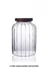 Mien Kavanoz Akasya Kapak 1200 Ml MIEN-1S09