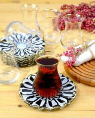 Glore Destina Çay Seti Siyah 68681