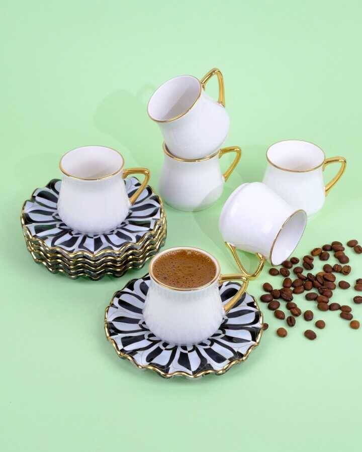 Glore Destina Kahve Takımı 6Lı Siyah 68683