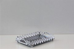 Çerçi Tepsi Damla Aynalı Kare Krom 30 Cm SNM49