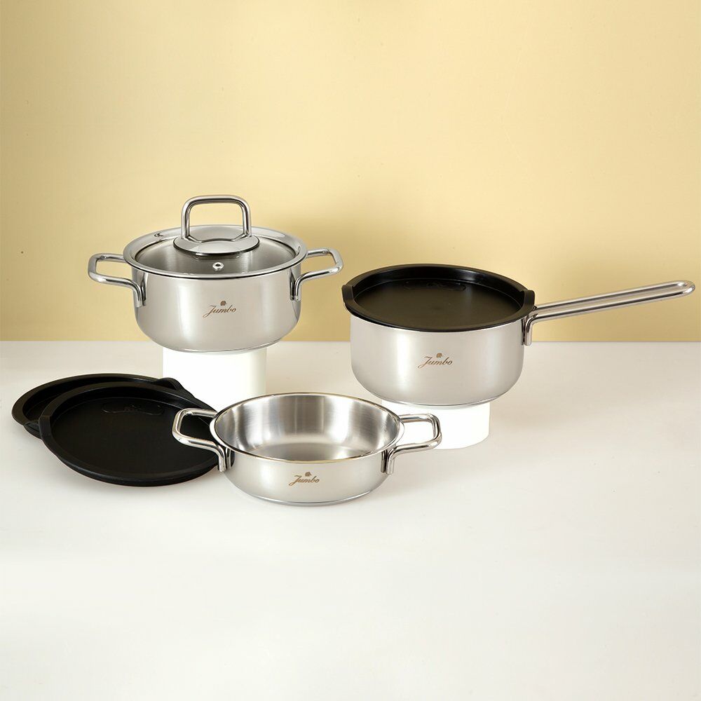 Jumbo Lyon 4 Parça Midi Çelik Tencere Seti