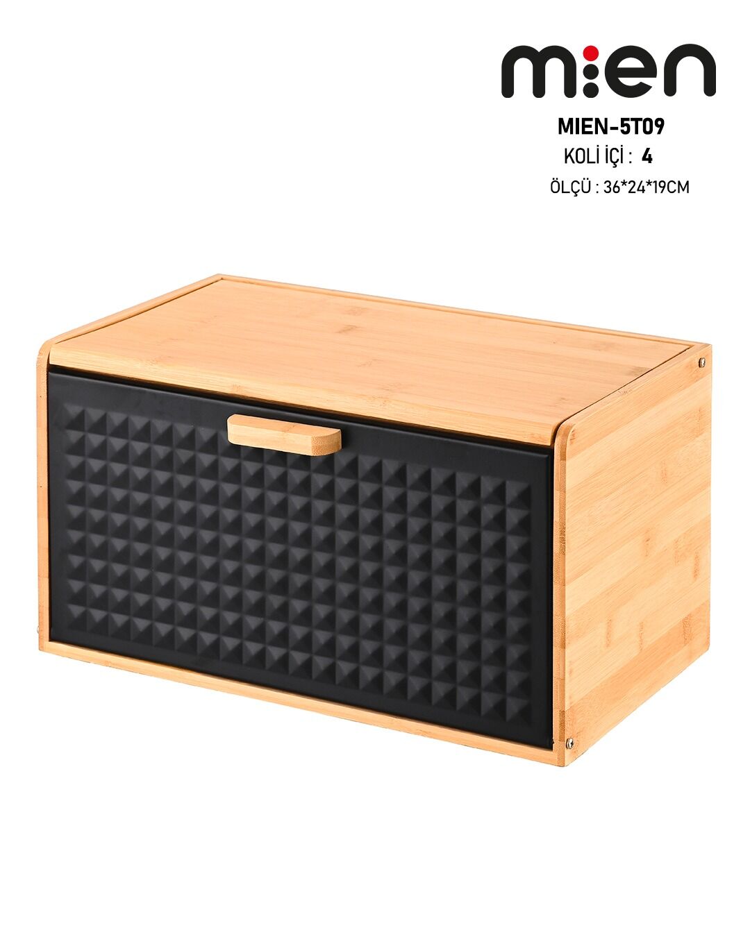 Mien Ekmek Dolabı Pane Siyah MIEN-5T09