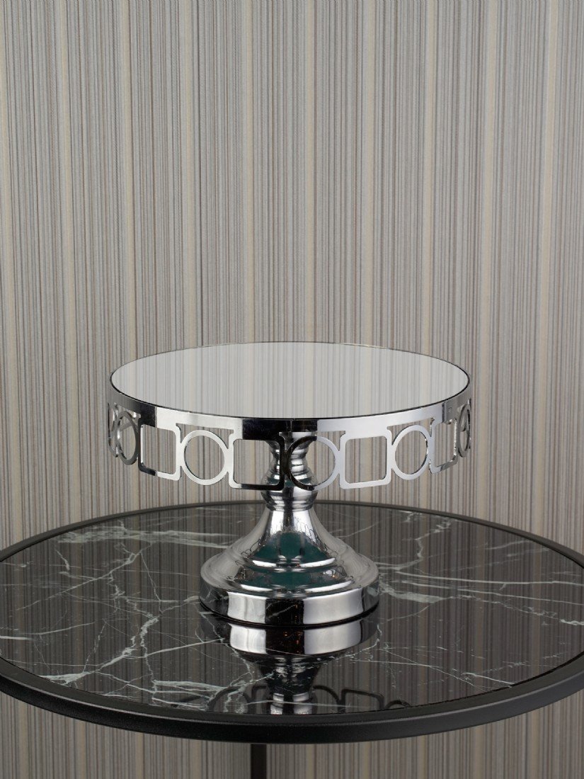 Çerçi Pasta Sunum Ayaklı Karel Krom Aynalı SNM03