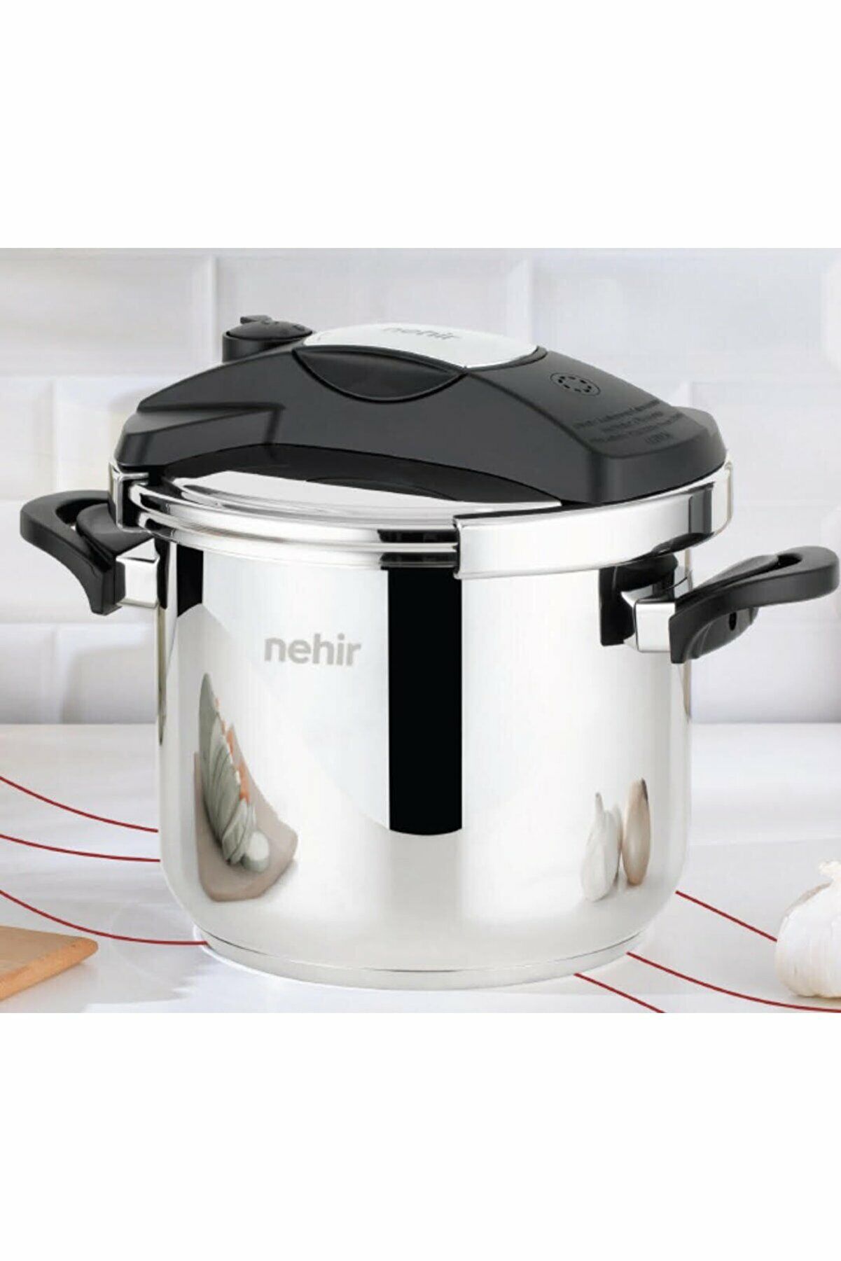Nehir Silver Matik 7 Litre Düdüklü Tencere Siyah