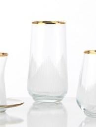 Çerçi Meşrubat Bardağı 6 Lı Dekorlu Gold STK006-M