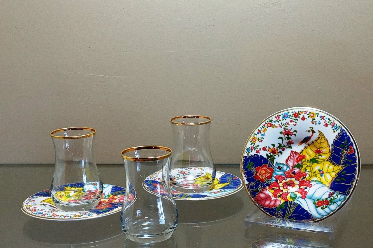 Çerçi Çay Takımı Yaldızlı 6 Lı BE22