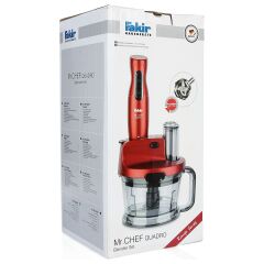 Fakir Mr Chef Quadro Kırmızı Mutfak Robotu Blender Seti Rouge