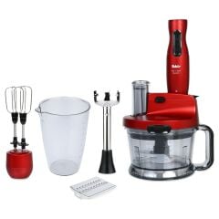 Fakir Mr Chef Quadro Kırmızı Mutfak Robotu Blender Seti Rouge