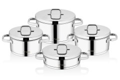 Aryıldız 8 Parça Fornella Steel Kapak Tencere Seti