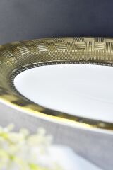 Paçi Servis Oval Stella Dama Gold 37 Cm SER-800417