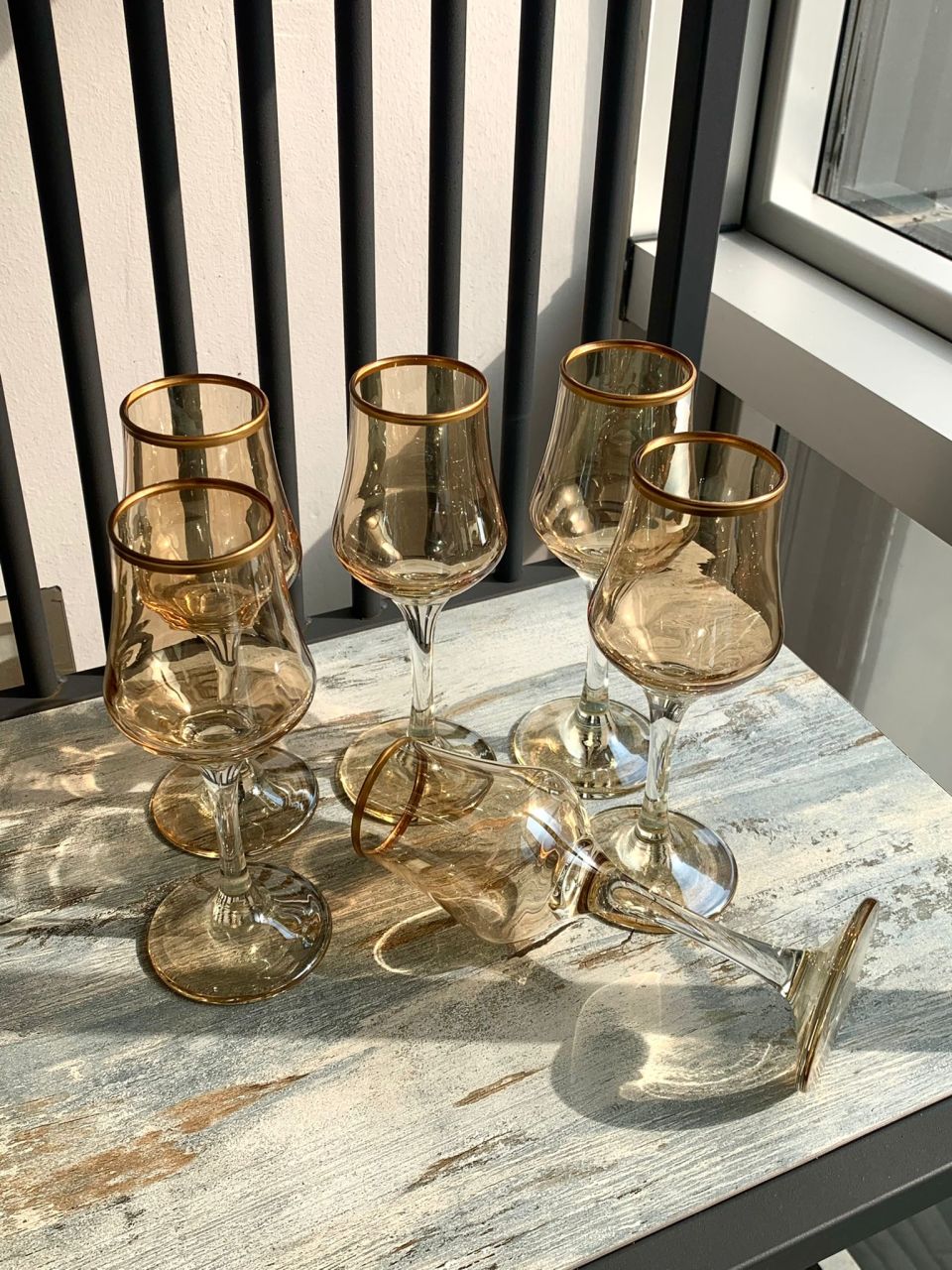 Kcd Kahve Yanı Bardak Sarı Mat Altın 6 Lı 95514-3835S