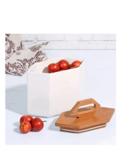 Kosova Bambulu Porselen Üçgen Kavanoz PR-BY447