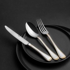 Nehir 84 Parça Monaco Altın Çatal Kaşık Bıçak Seti