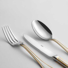 Nehir 84 Parça Monaco Altın Çatal Kaşık Bıçak Seti