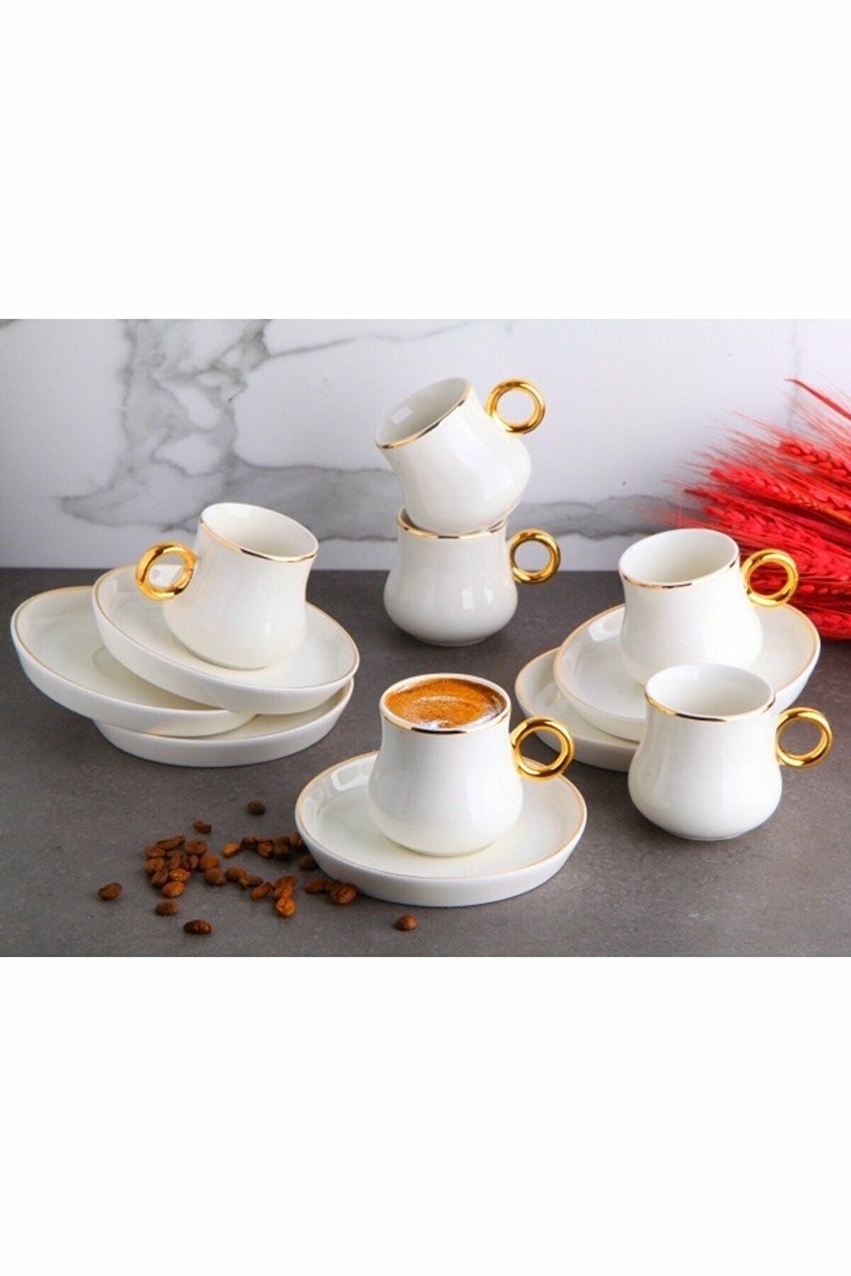 Gönül 6lı Porselen Kahve Takımı 3226