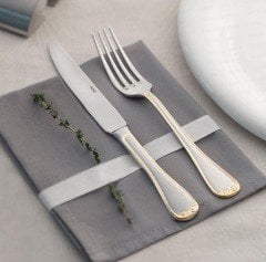 Nehir 89 Parça Monaco Altın Çatal Kaşık Bıçak Seti