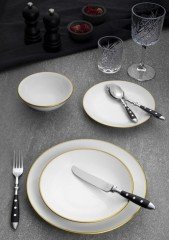 Aryıldız 24 Parça White Gold Yemek Takımı