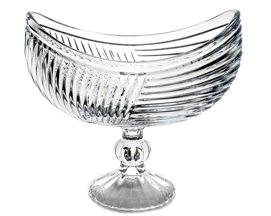 Mikasa Moor Oval Ayaklı Cam Servis Kase 26x16x24 Cm 370541