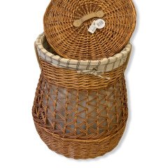 Sever Hasır Çamaşır Sepeti Balrenk Kapaklı Büyük Yuvarlak 98001