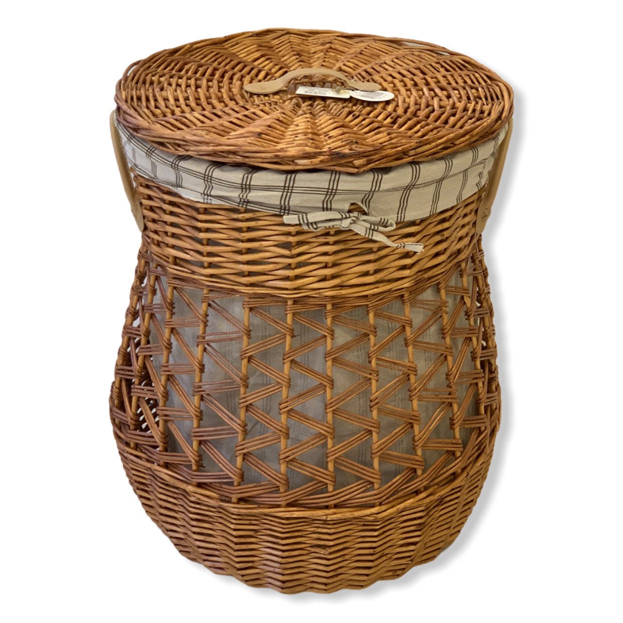 Sever Hasır Çamaşır Sepeti Balrenk Kapaklı Büyük Yuvarlak 98001