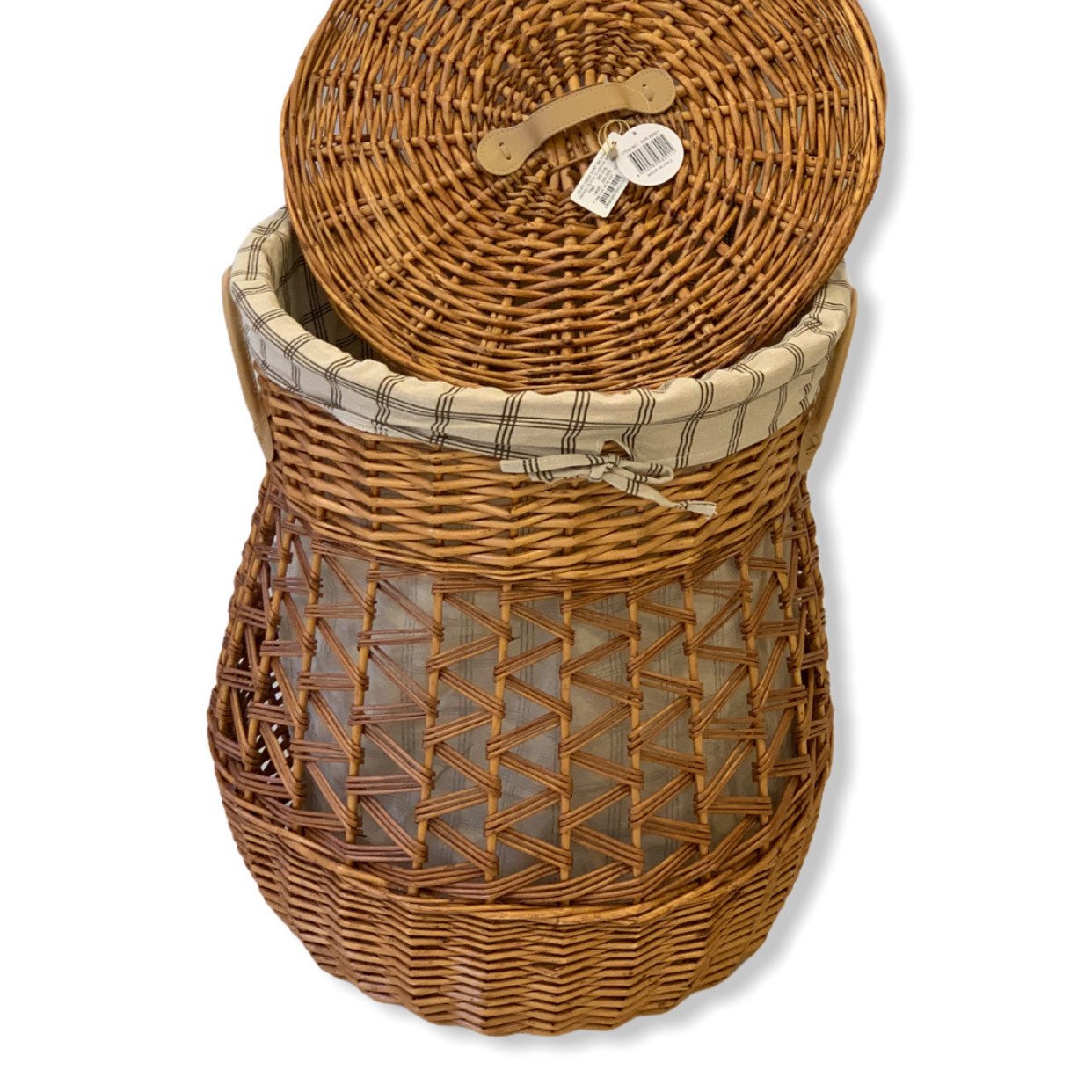 Sever Hasır Çamaşır Sepeti Balrenk Kapaklı Küçük Yuvarlak 98001