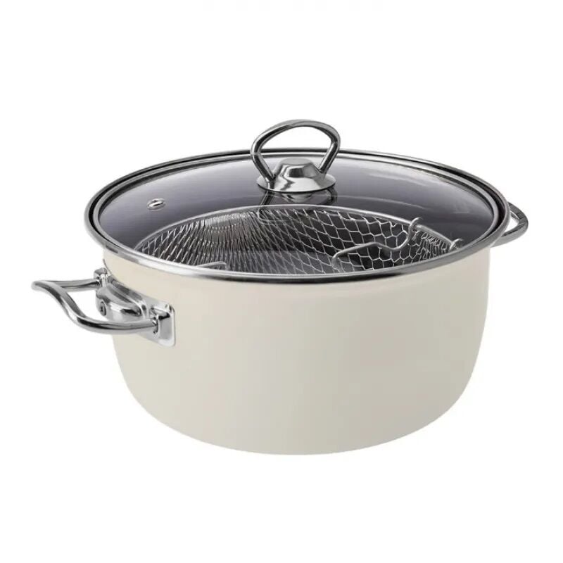 Arow 22 Cm Kızartma Tenceresi Thor Emaye Krem TR-6486