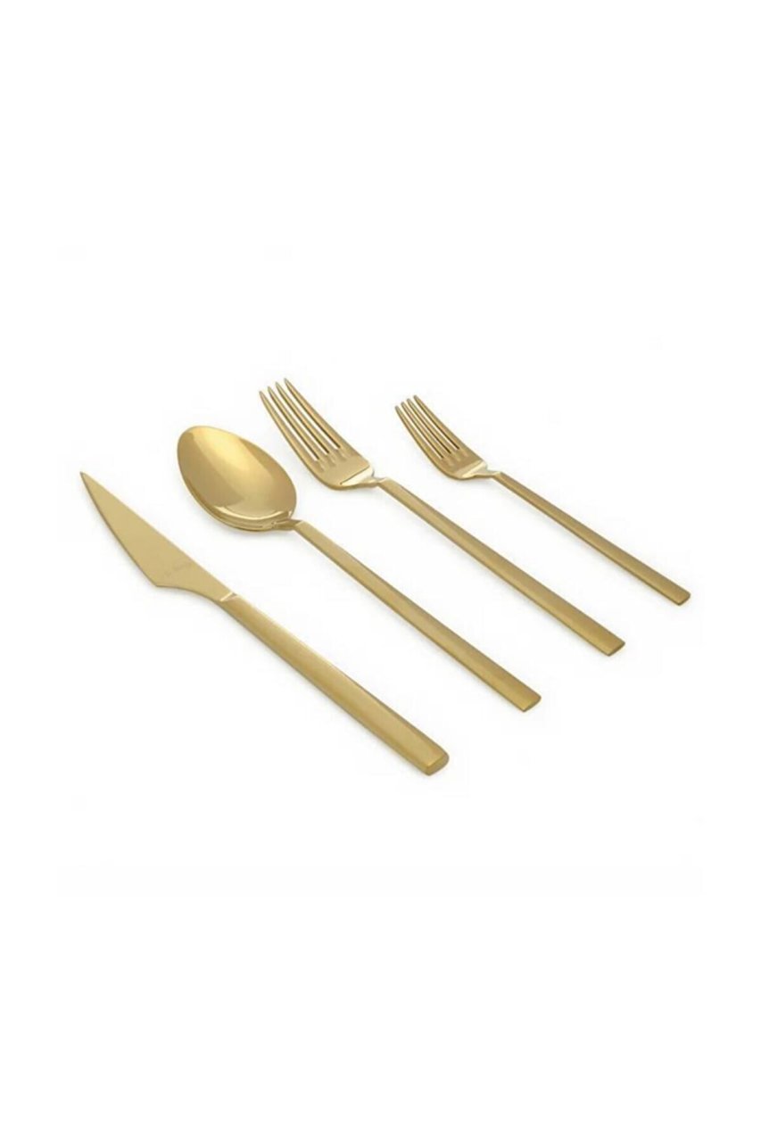 Aryıldız 84 Parça Vogue Mat Gold Pvd Kutulu Çatal Kaşık Bıçak Seti
