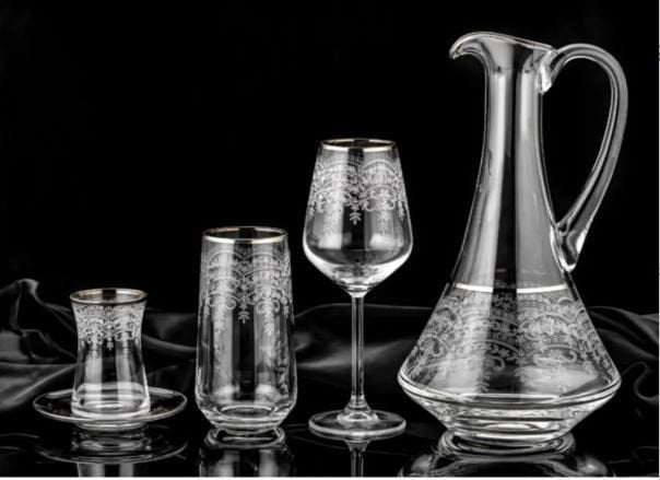 Sıla 49 Parça Gold Bardak Takımı  S-1104