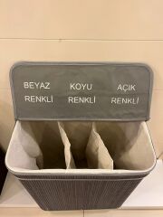 Gönül Çamaşır Sepeti Bambu Gri G3935