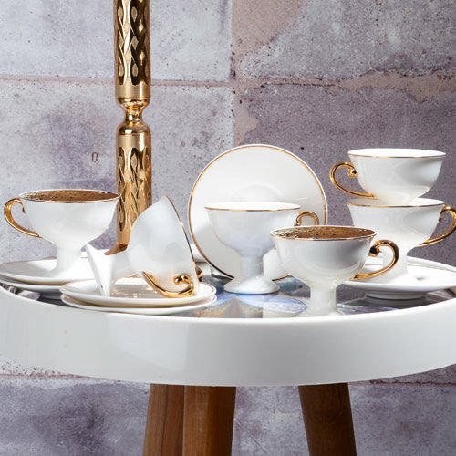 Kosova Kahve Fincanı 6 LI N.Bone Yaldız BYZ-010