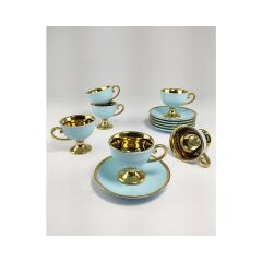 Kosova Porselen 6'lı Fincan Takımı Turkuaz  İST 97