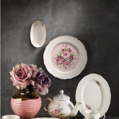 Kütahya Porselen Bone İlay 36 Parça 9801 Desenli Kahvaltı Takımı