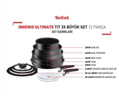 Tefal Ingenio Ultimate Titanyum 3x Büyük Set 12 Parça