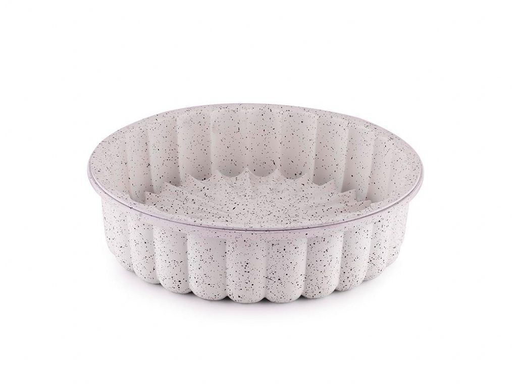 Taç Granit Döküm Tart Kalıbı Krem 26 cm