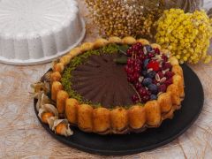 Taç Granit Döküm Tart Kalıbı Krem 26 cm