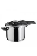 Jumbo Procook Siyah Açık Gri Paslanmaz Çelik 6 Lt Düdüklü Tencere