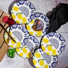 Kosova Pasta Tabak 6 lı 21 cm Lemon PR-4206