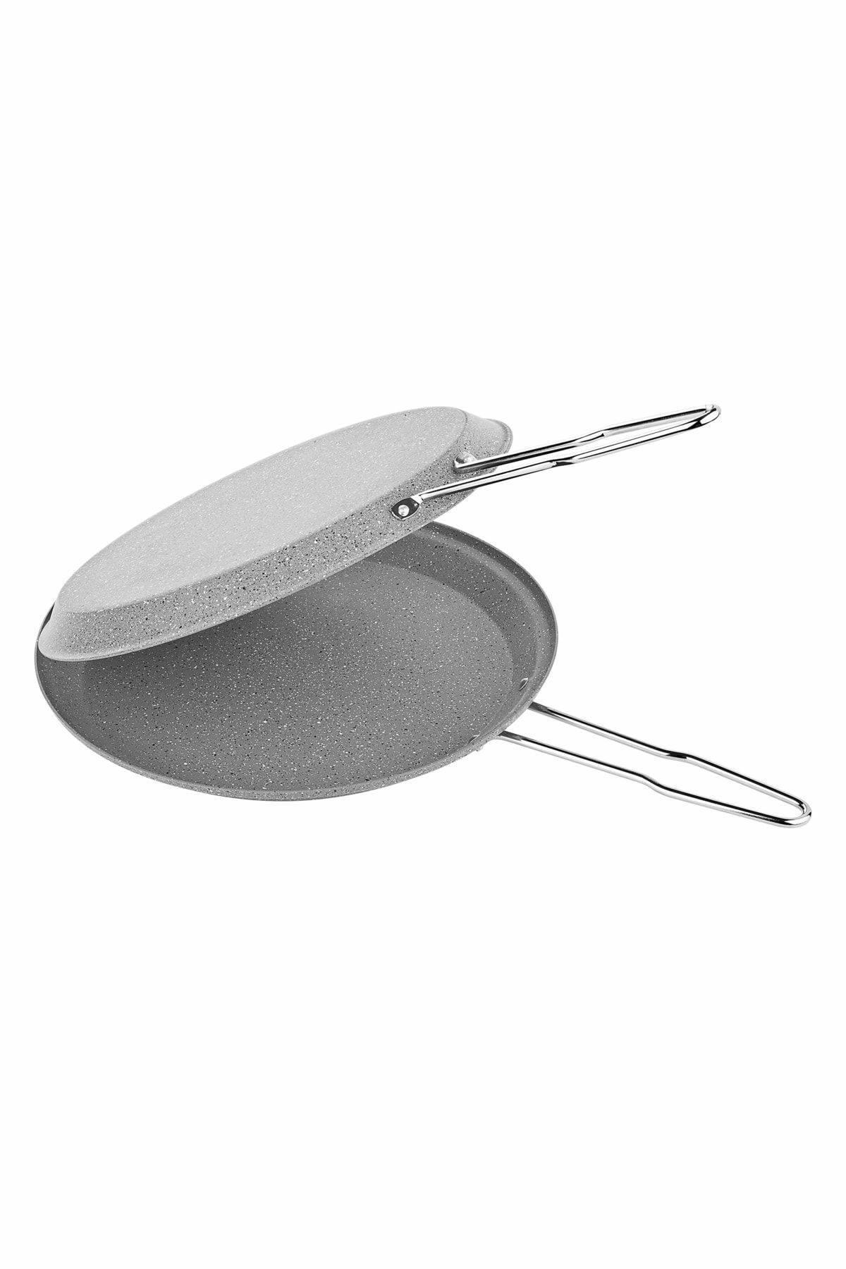 Oms 32 Cm Granit Hamsi Tava Çift Taraflı Gri 3223