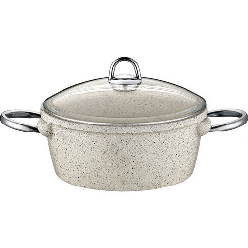 Taç 20 Cm Vision Döküm Derin Tencere Beyaz 3023