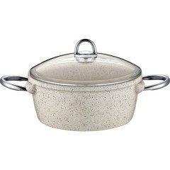 Taç 20 Cm Vision Döküm Derin Tencere Beyaz 3023