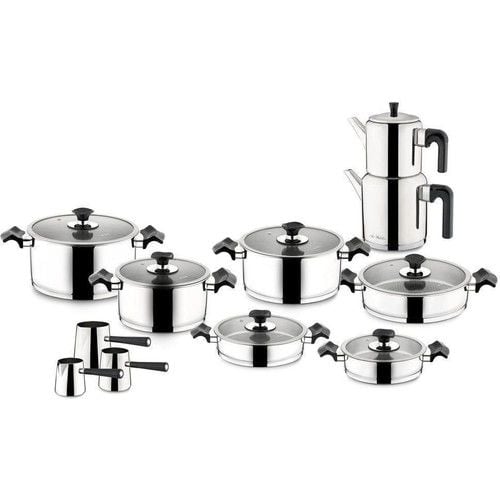 Aryıldız 20 Parça King Cam İdeal Set Siyah
