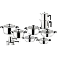 Aryıldız 20 Parça King Cam İdeal Set Siyah