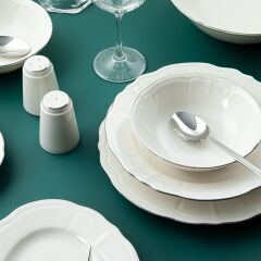 Aryıldız 60 Parça Tiffany Yemek Takımı Platin AR262405