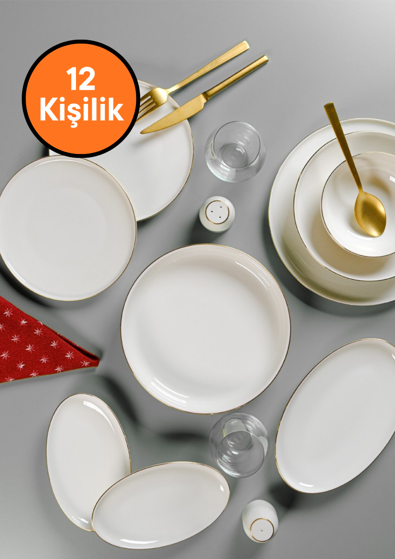 Aryıldız 60 Parça Lima Yemek Takımı Gold AR4255247