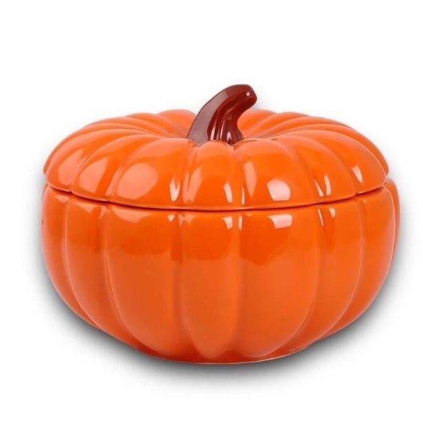 Lotus Porselen Kavanoz Bal Kabağı Turuncu