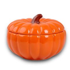 Lotus Porselen Kavanoz Bal Kabağı Turuncu