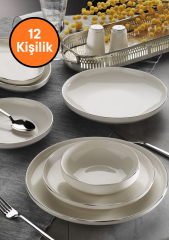 Aryıldız 60 Parça Acoustic Silver 12 Kişilik Yemek Takımı