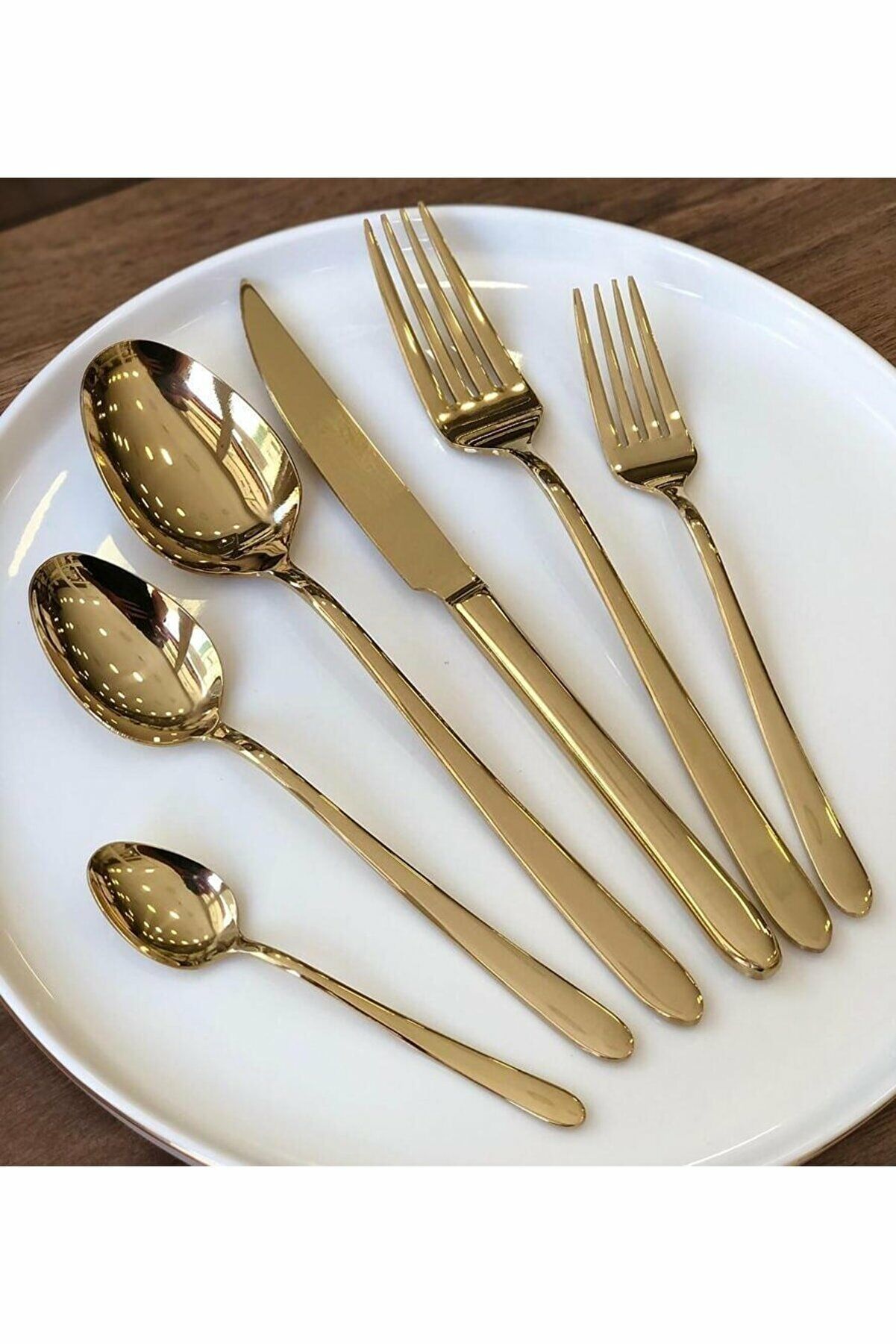 Roy King Vizon 36 Parça Parlak Gold Çatal Bıçak Seti RSK 005