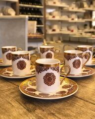 Lotus Kahve Takımı Bone Mahpeyker 6 lı